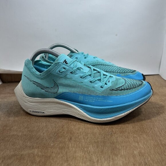 Nike ZoomX Vaporfly Next% 2 Aurora Green Running Shoes CU4123 300 Womens Size 9 - Picture 1 of 9